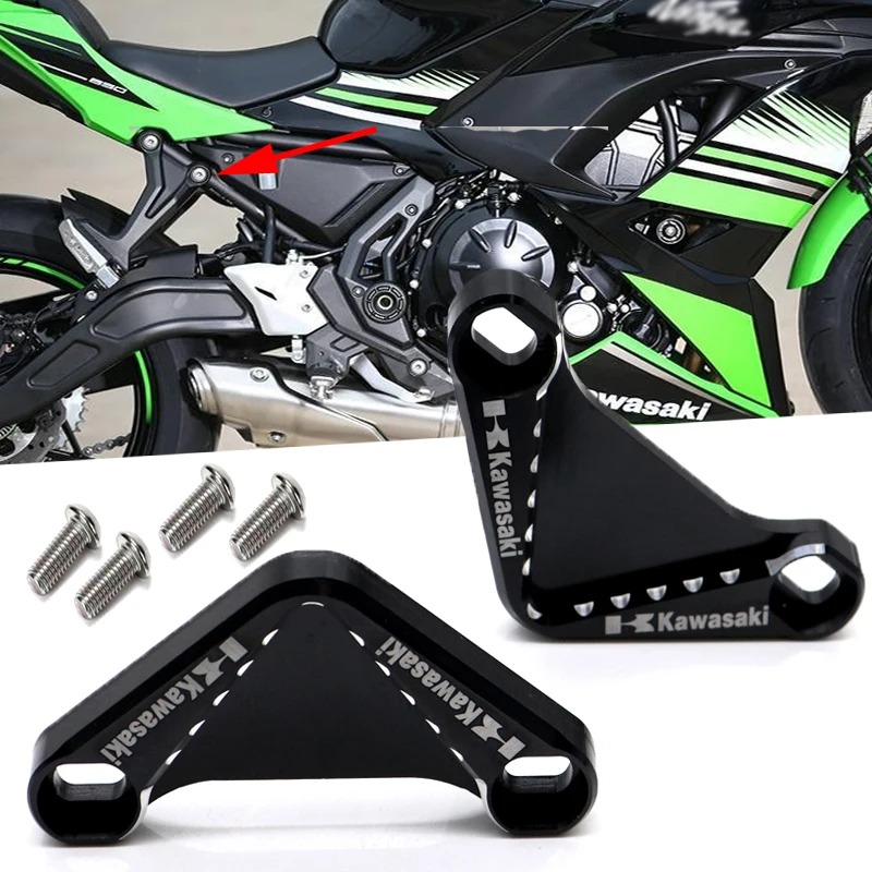 

Rear Footrest Blanking Plates For KAWASAKI NINJA 650 Z650 2017-2021 18 19 Z 650 Motorcycle CNC Racing Hook Foot Rest Pedals