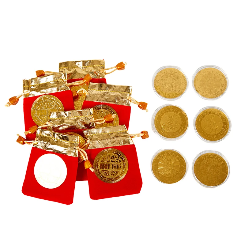 

2023 Year of the Rabbit Lucky Gold Coin Zodiac Rabbit Commemorative Coin Souvenir Red Packet Lucky Rabbit New Year Gifts