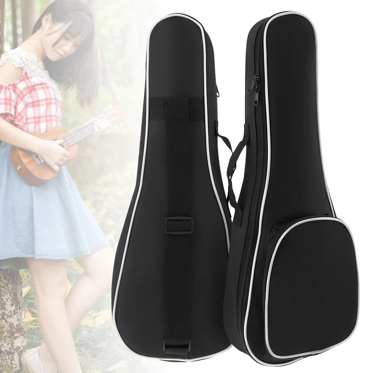 

21 23 26 Inch Portable Ukulele Bag 5mm Sponge Soft Case Concert Gig Bag 23inch Classic Ukulele Mini Guitar Waterproof Backpack