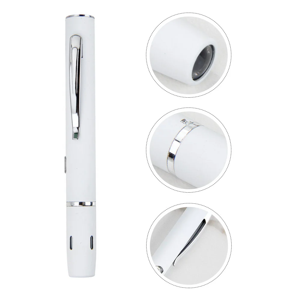 

Rechargeable Flashlight Medical LED Shaped Lamp Style Examination Reusable Electric Torch White Zinc Alloy Clip Nurse