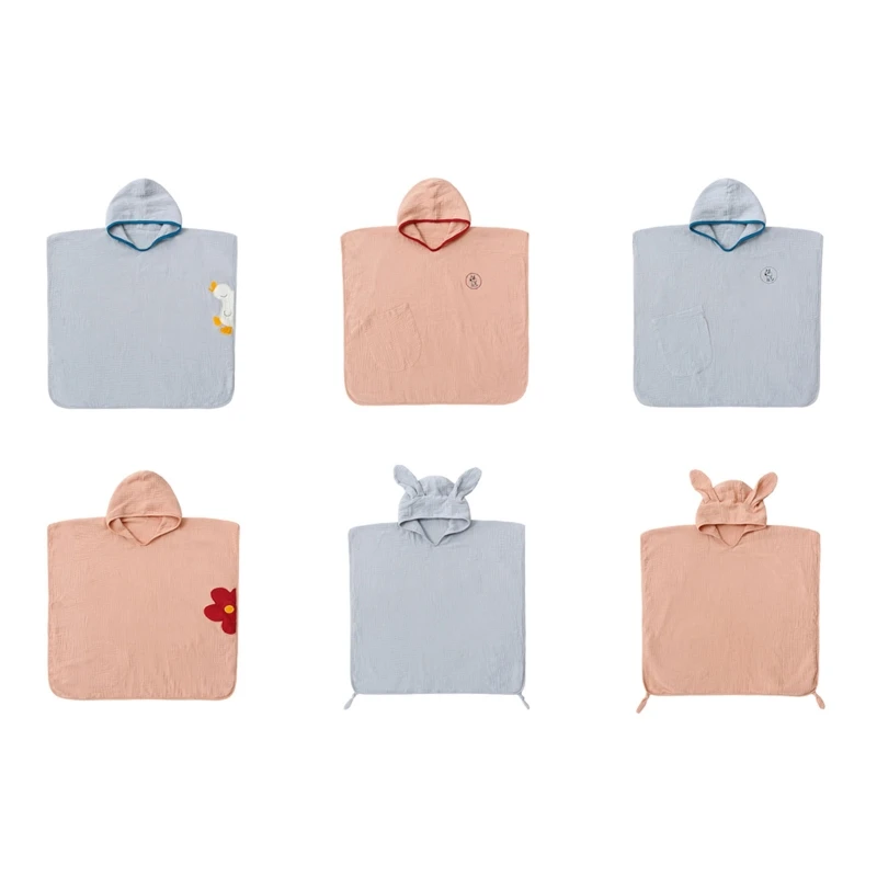 

Toddler Hooded Towel Cotton Bath Robe Quick Dry & Warm Wrap Towel Unisex for Infant Kiddie Babies Boys Girls Swimwear