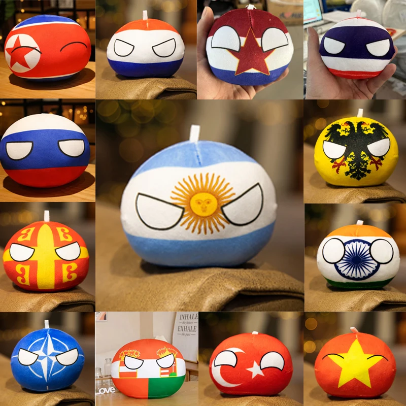 

10 см 51 Стиль шар страны плюшевые игрушки Polandball кулон Страна Флаг шары подарки для детей Аргентина земляной мяч мягкая кукла