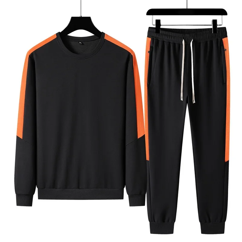 2023 Spring New Men's Sports Set Round Neck (Cardigan) Sweater+Pants Two Piece Casual Sports Fitness Running Couple Dress
