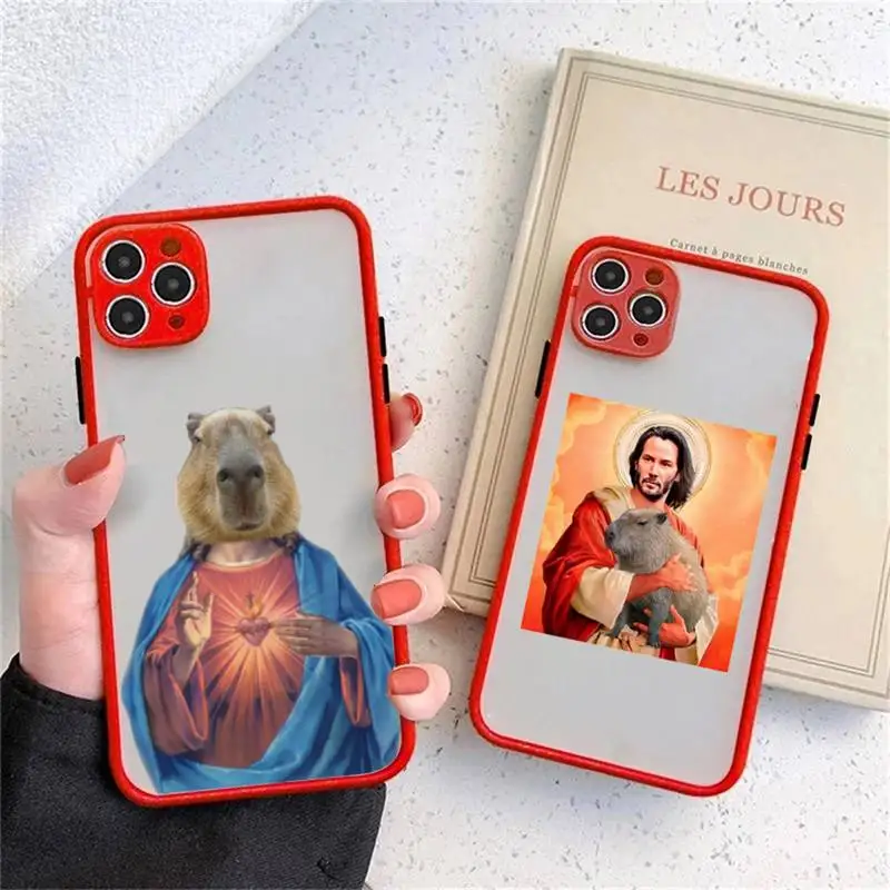 

Cute Cartoon Capybara Phone Case matte transparent For iphone 14 11 12 13 plus mini x xs xr pro max cover