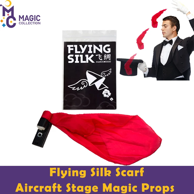

Flying Silk Scarf Aircraft Stage Magic Props Retail And Wholesale Magie Tricks Gimmick Electronical Device For Silk Magician