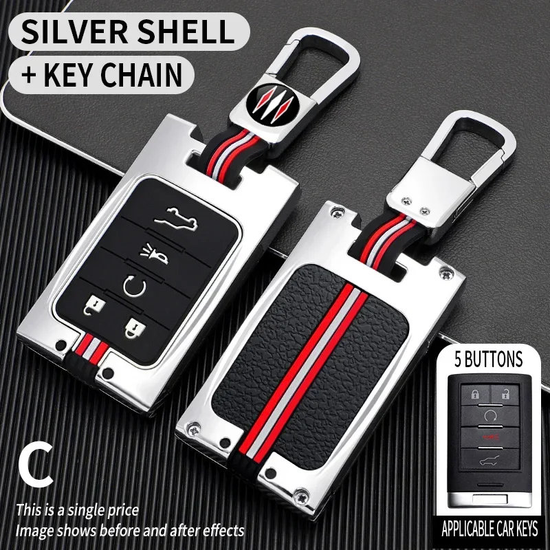 

Для Cadillac CTS ATS 28T CTSV XTS DTS SLS SRX XLS STS Escalade для Chevrolet C7 Corvette Металлический чехол для автомобильного ключа Fob Case Shell