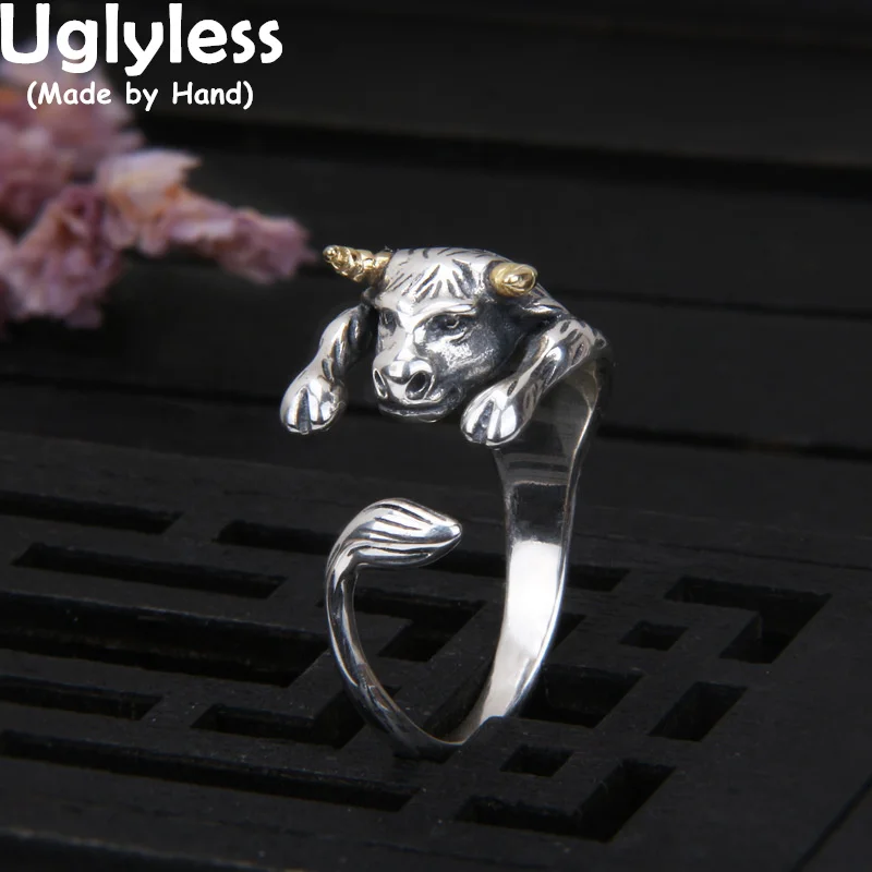 

Uglyless Vivid Bull кольца «объятия» мужские и женские ювелирные изделия с животными