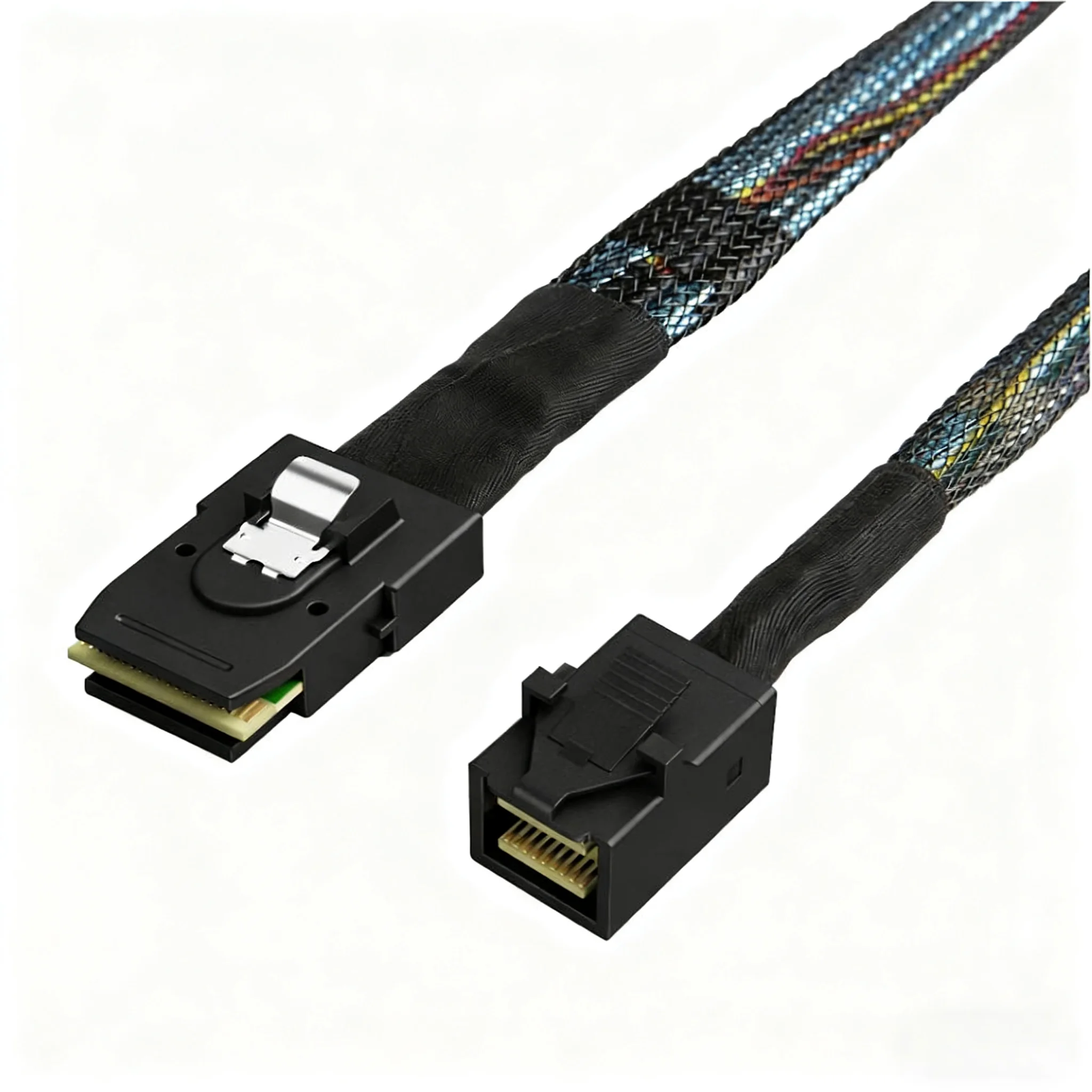 Фото Внутренний кабель Mini SAS HD SFF-8643 на SFF-8087 (36-контактный), 12 ГБ, 100 Ом, гибкий, поддержка RAID, контроллер PCIE 0,5 м/1,0 м №2