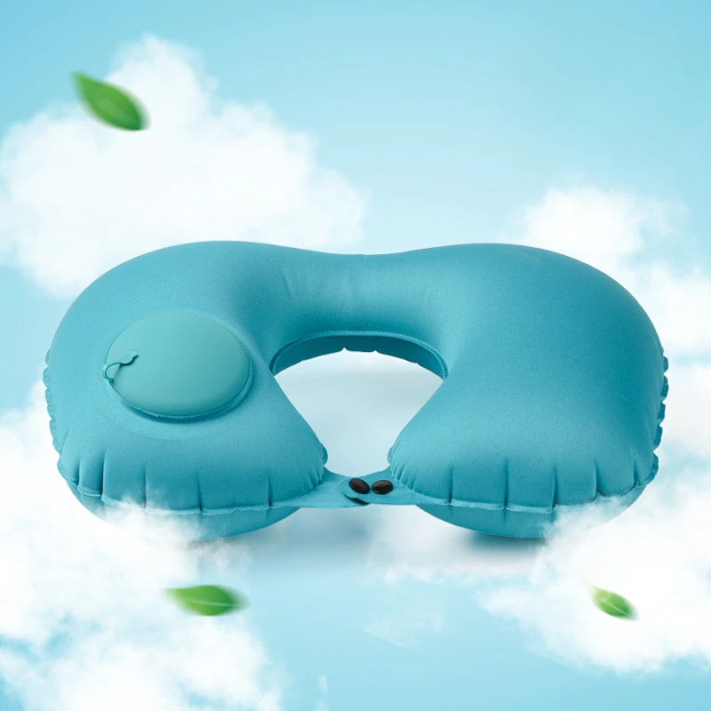 

BAINEL Flocking Traveling Car Airplane Sleeping Head Supportive Press-inflatable Pillow Travel Pillow Comfortable Support Head