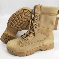 cowhide new 19 combat training boots sand color mens non slip ultra light desert martens magenan authentic combat boots women