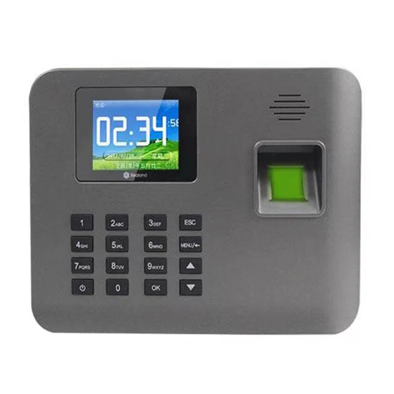 

Realand 2.4inch Biometric Fingerprint Time Attendance Machine RFID Card TCP/IP/USB Employee Check-in/Check-out Device Software