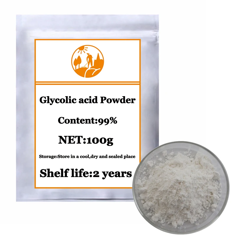 

Natural pure Glycolic acid hydroxyacetic acid powder anti-aging ,Whitening anti-wrinkle 100g-1000g