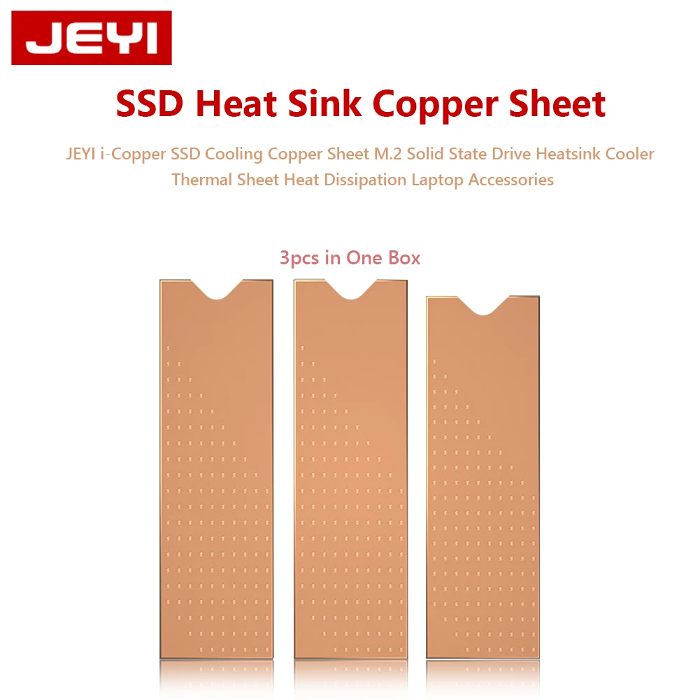 

JEYI i-Copper SSD охлаждающий медный лист M.2, Твердотельный накопитель, радиатор, теплоотвод, теплоотвод, аксессуары для ноутбуков