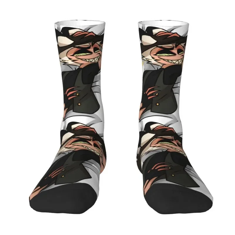 

Fashion Print Striker Buddy Socks for Women Men Stretch Summer Autumn Winter Helluva Animated Movie Crew Socks