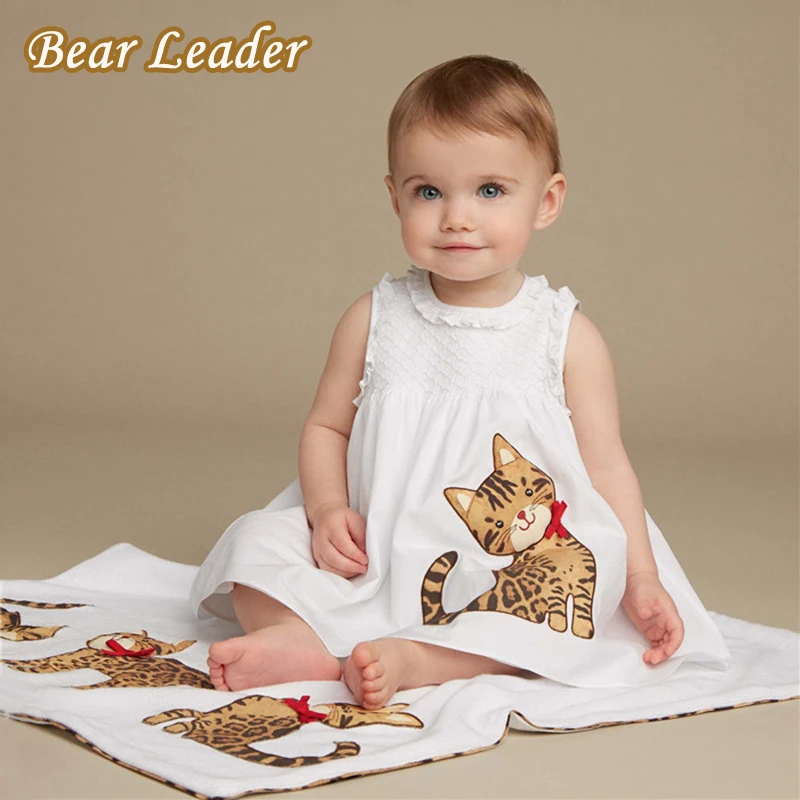 Bear Leader/платье для девочек Весенний стиль Коллекция 2022 года Фирменные платья