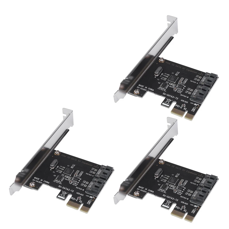 

3X PCIe PCI Express to SATA3.0 2-Port SATA III 6G Expansion Controller Card Adapter