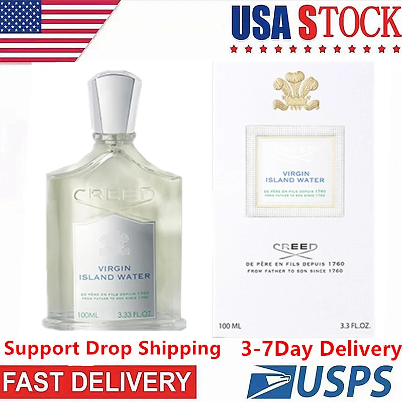 

New Creed Virgin Island Water For Men 100ml 3.4 Oz Fragrance Long Lasting Smell Perfumes Spray
