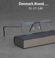 denmark brand pure titanium screwless glasses frame men square ultralight prescription eyeglasses women optical reading eyewear