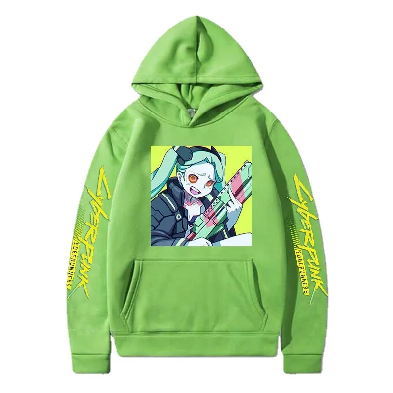 

Костюм для косплея Ребекка из аниме Edgerunners, толстовки, уличная одежда, свитшот для мужчин, женщин, взрослых, топы с длинным рукавом для подростков