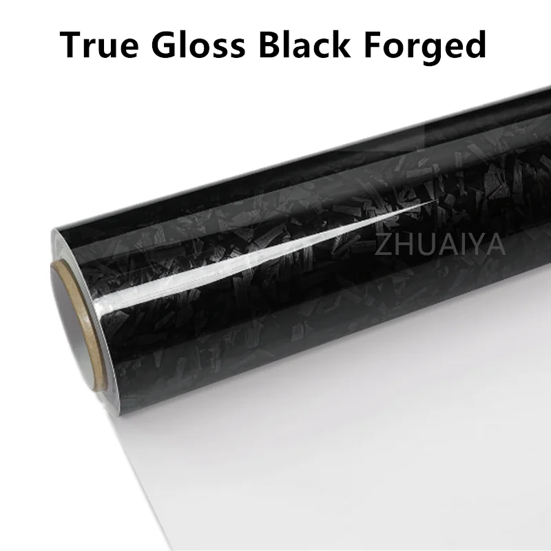 

Highest quality Gloss Forged Carbon Fiber black Vinyl Wrap film wrapping film bright 152*18m roll quality Warranty covering