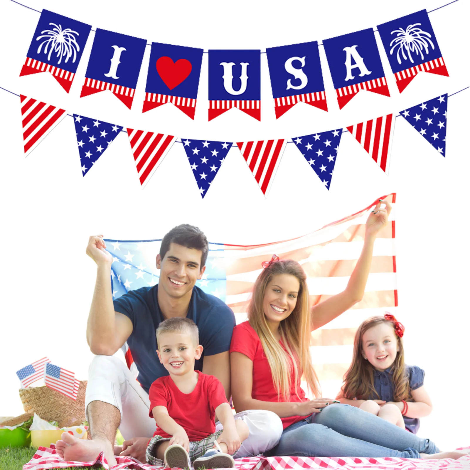 Праздничное подвесное украшение на День независимости 4 июля подвесные