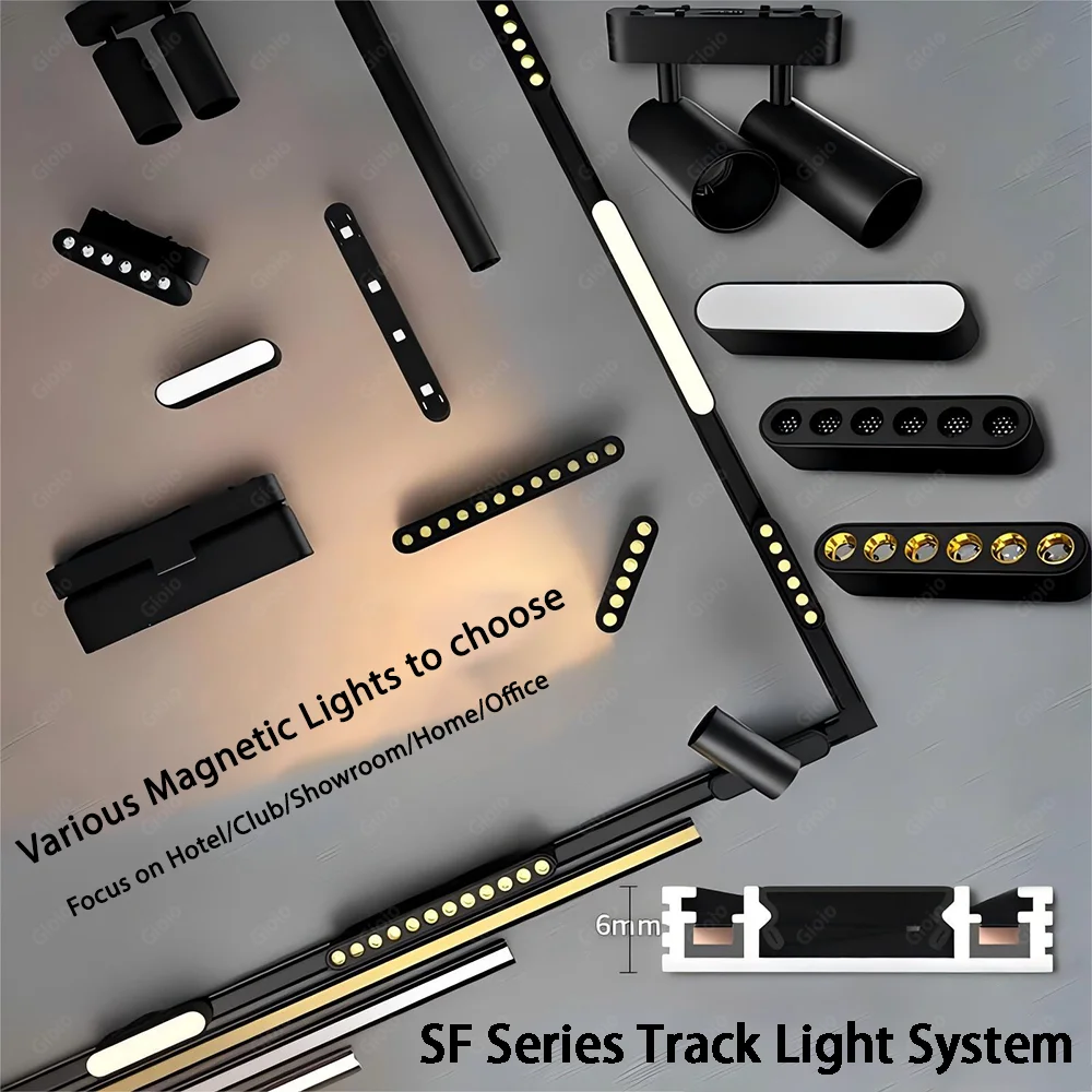 Серия SF 6 мм магнитная поверхность трековый светильник светодиодный шаровой без