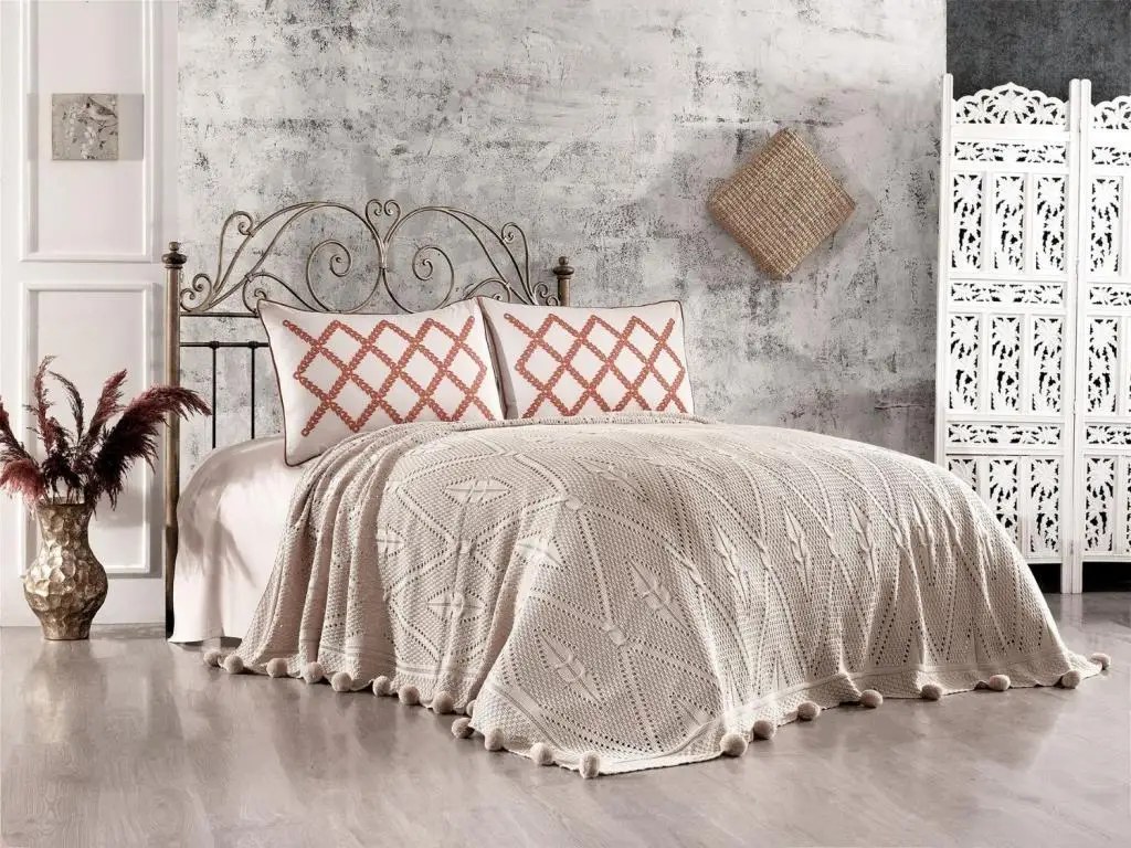 

Double double Knitwear blanket set tile