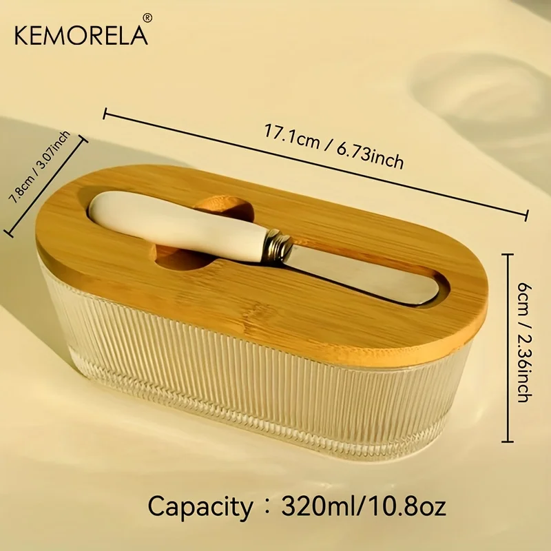 

Масленка KEMORELA стеклянная золотая