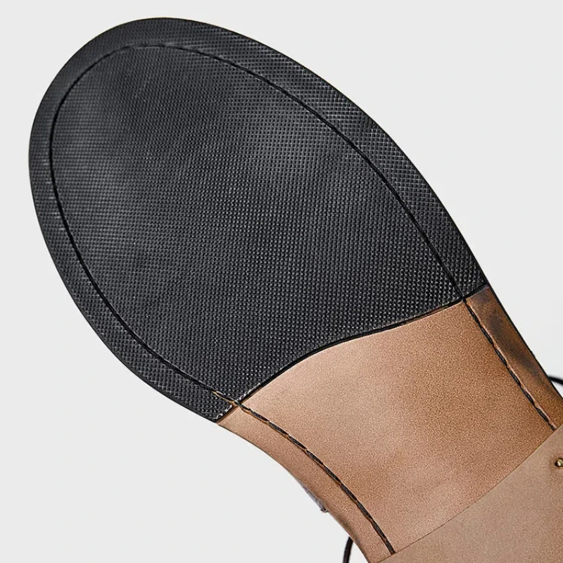 Ботинки из воловьей кожи на флисовой подкладке мужские короткие ботинки