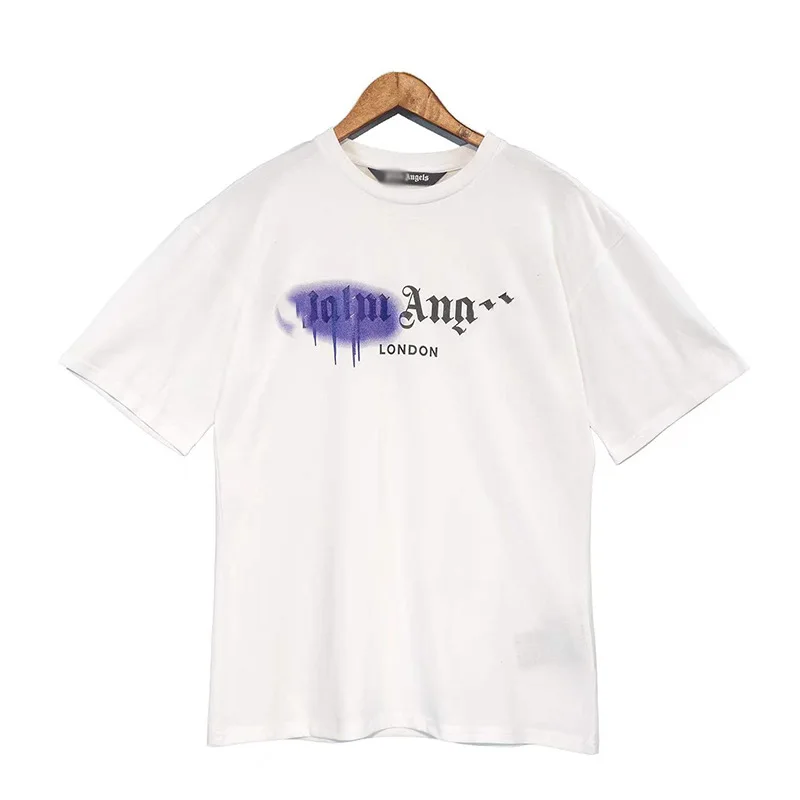 

Summer Mens Short-sleeve Cotton T-shirt Street Angle Letters Short-sleeved Cotton Ins American Classic Loose Couple Male Tops