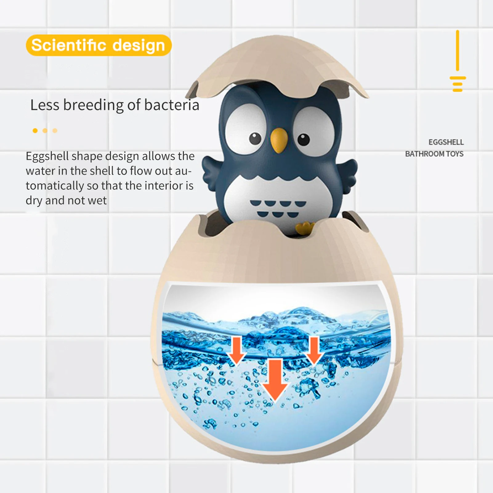 1 Pcs Baby Bathing Toy Kids Cute Cartoon Owl Egg Water Spray Sprinkler Bathroom Shower Swimming Beach Water Toys Kids Gift