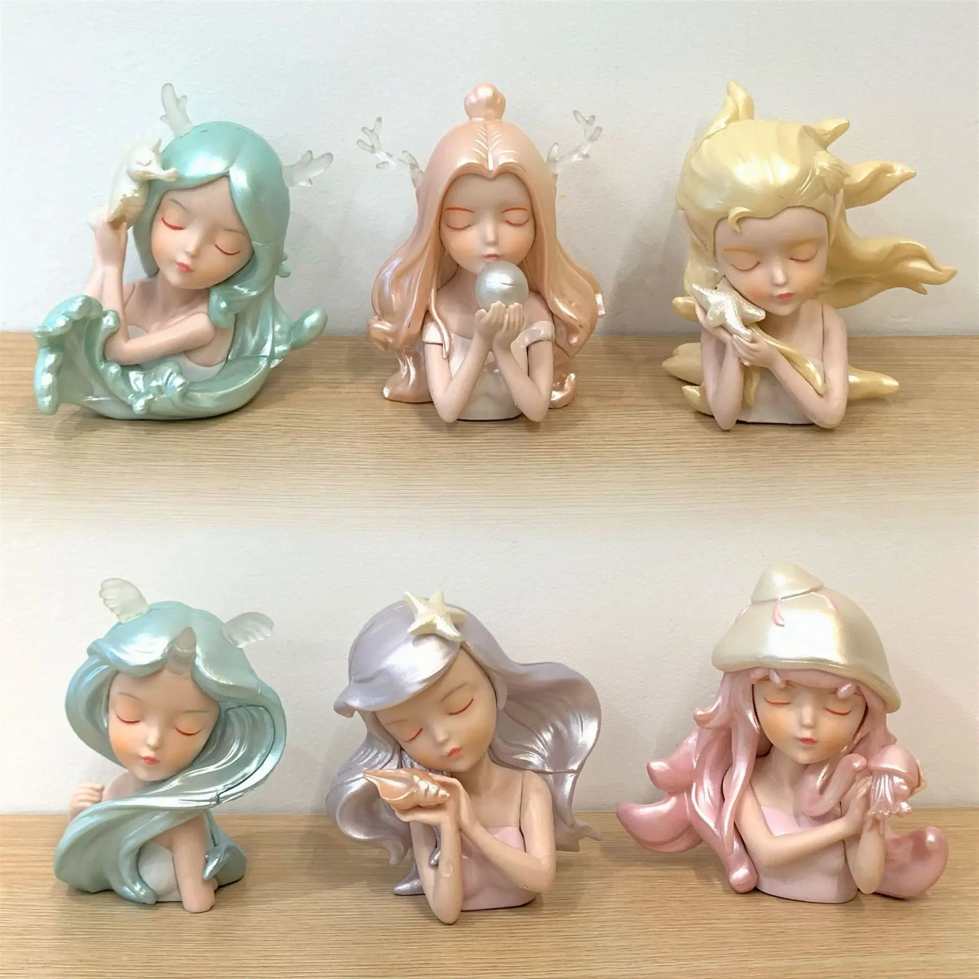 

6 шт./комплект, фигурки принцесс из мультфильма «Океан»