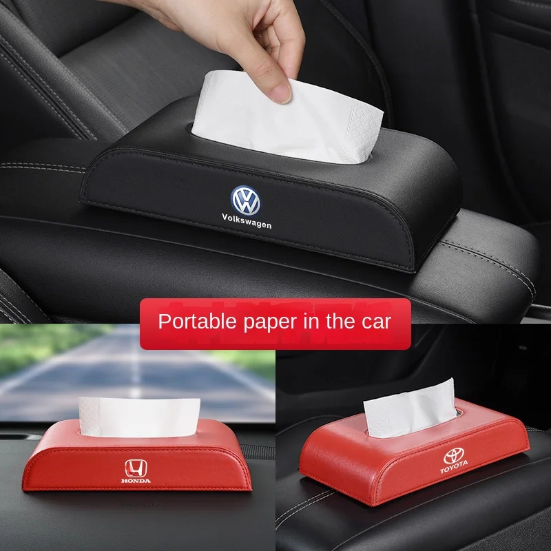 

Автомобильная коробка для салфеток, товары для интерьера автомобиля, креативная коробка для салфеток, подлокотник, коробка для салфеток, Высококачественная кожаная коробка для салфеток
