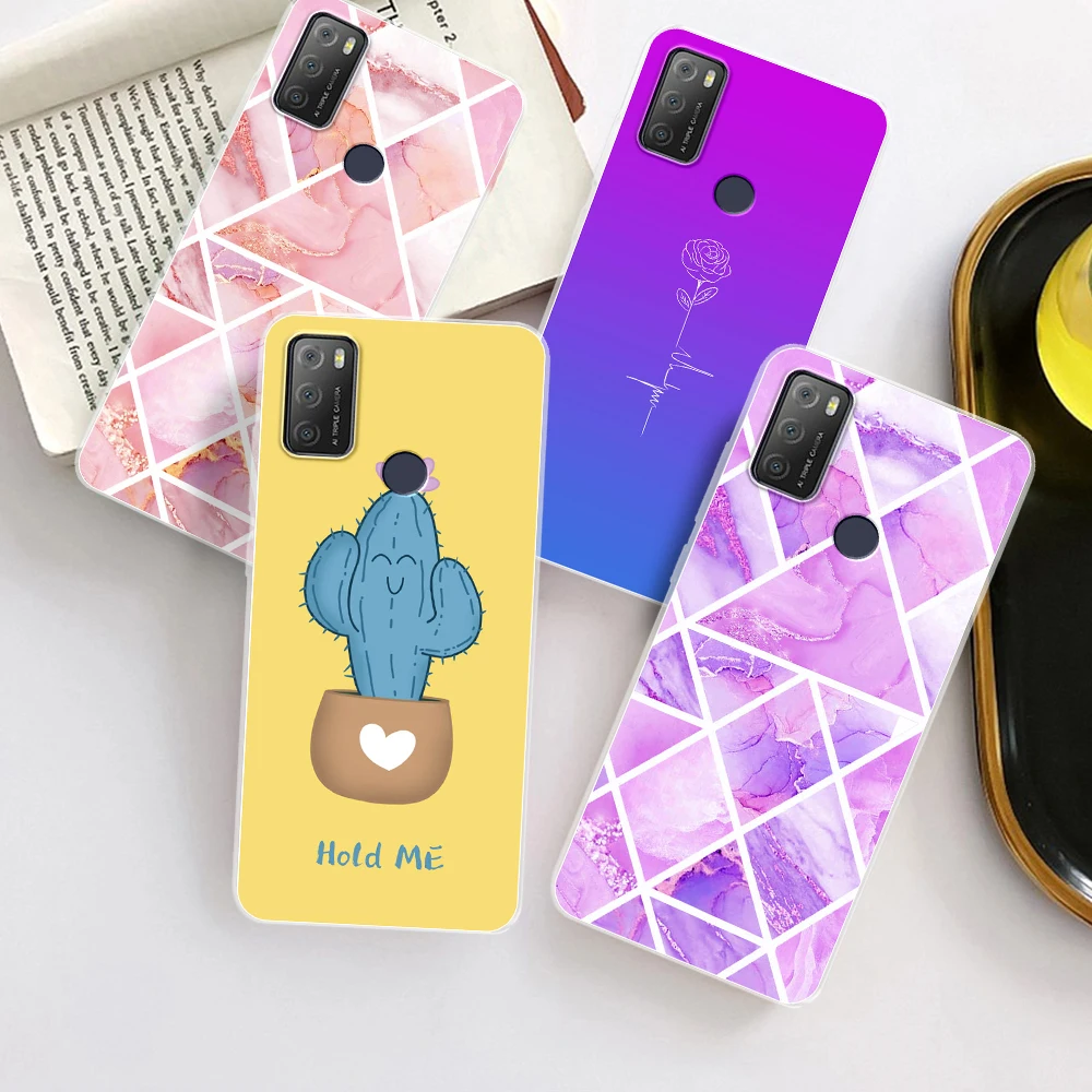 Чехол для Alcatel 1A 1B 1S 1V 2020 прозрачный мягкий силиконовый чехол телефона 3L 2021 2022