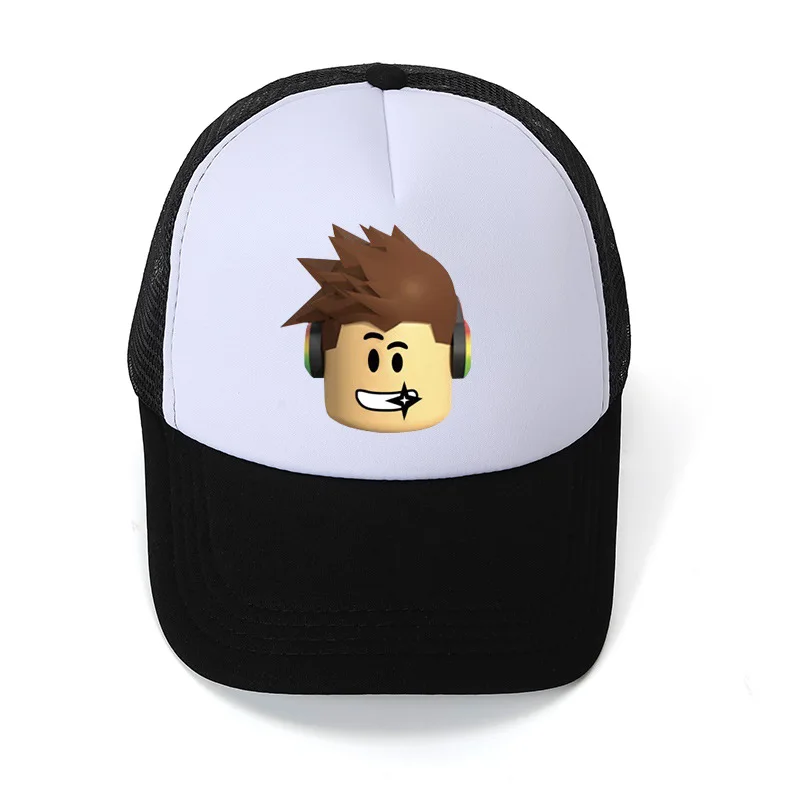 Бейсболка Roblox с мультяшным рисунком Модная студенческая игровая Кепка
