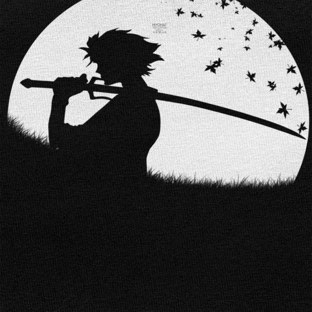 Классическая футболка с японским аниме Самураем чамплоо принтом манга мультиген