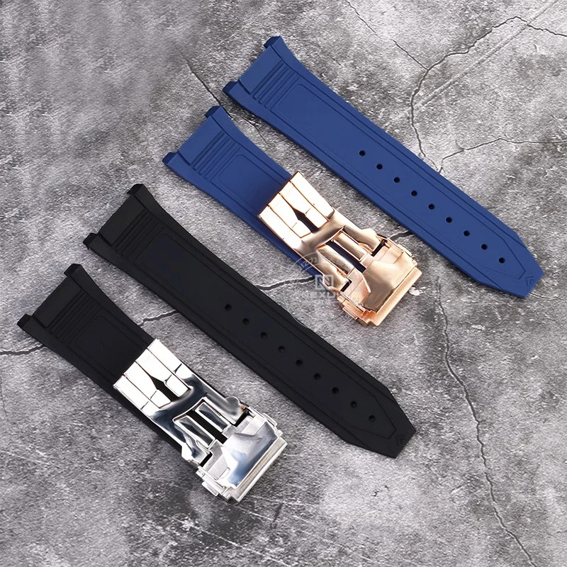 Фото Премиум водонепроницаемый ремешок для часов Ferragamo Sports Series Three Eyes F80 F-80, резиновый силиконовый мужской ремешок с выемками, 26 мм №3