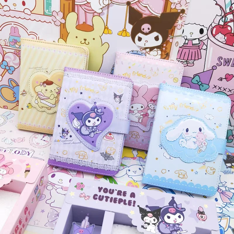 

Sanrio Kuromi My Melody Cinnamoroll блокнот-ручка мультфильм Милая Магнитная застежка Красочный Рисунок