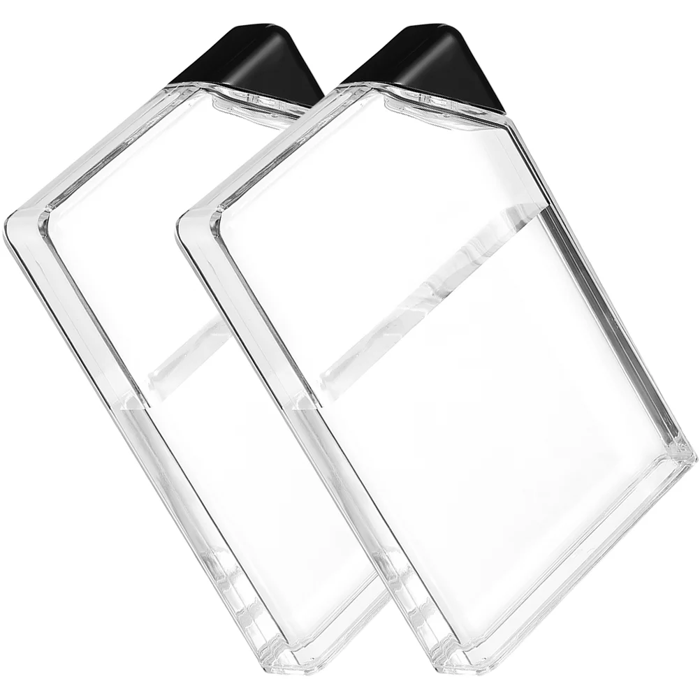 

Bottle Water Flat Bottles Travel Square Sports Containers Storage Transparent Portable Clear Purse Slim