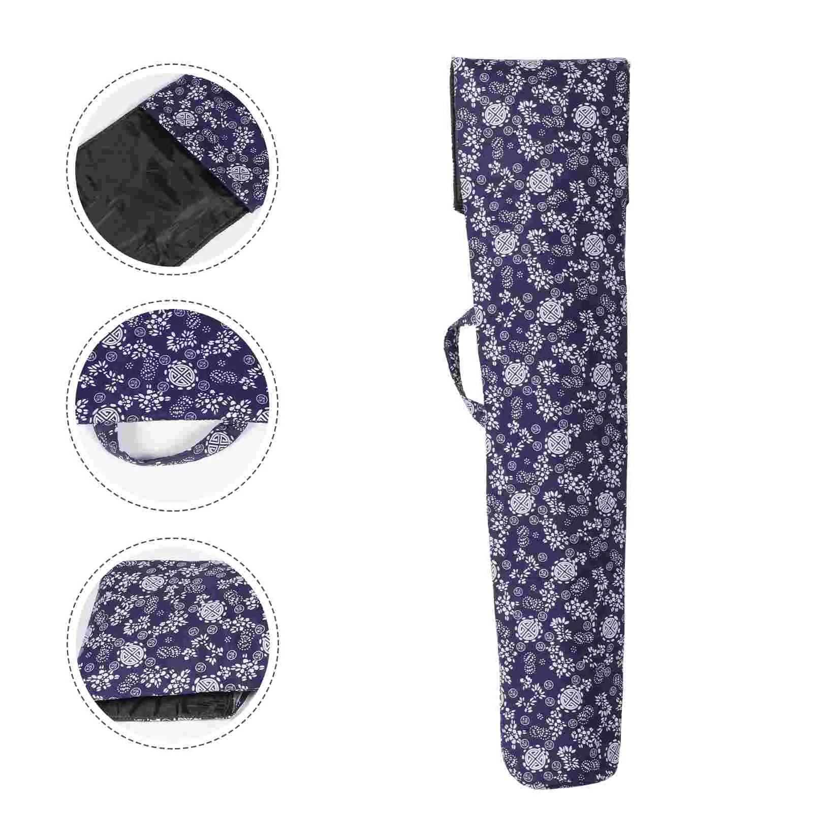 

Guzheng Bag Blue Accessories Pattern Elegant Durable Cloth Prints Dust-proof Cover Protective Storage Travel