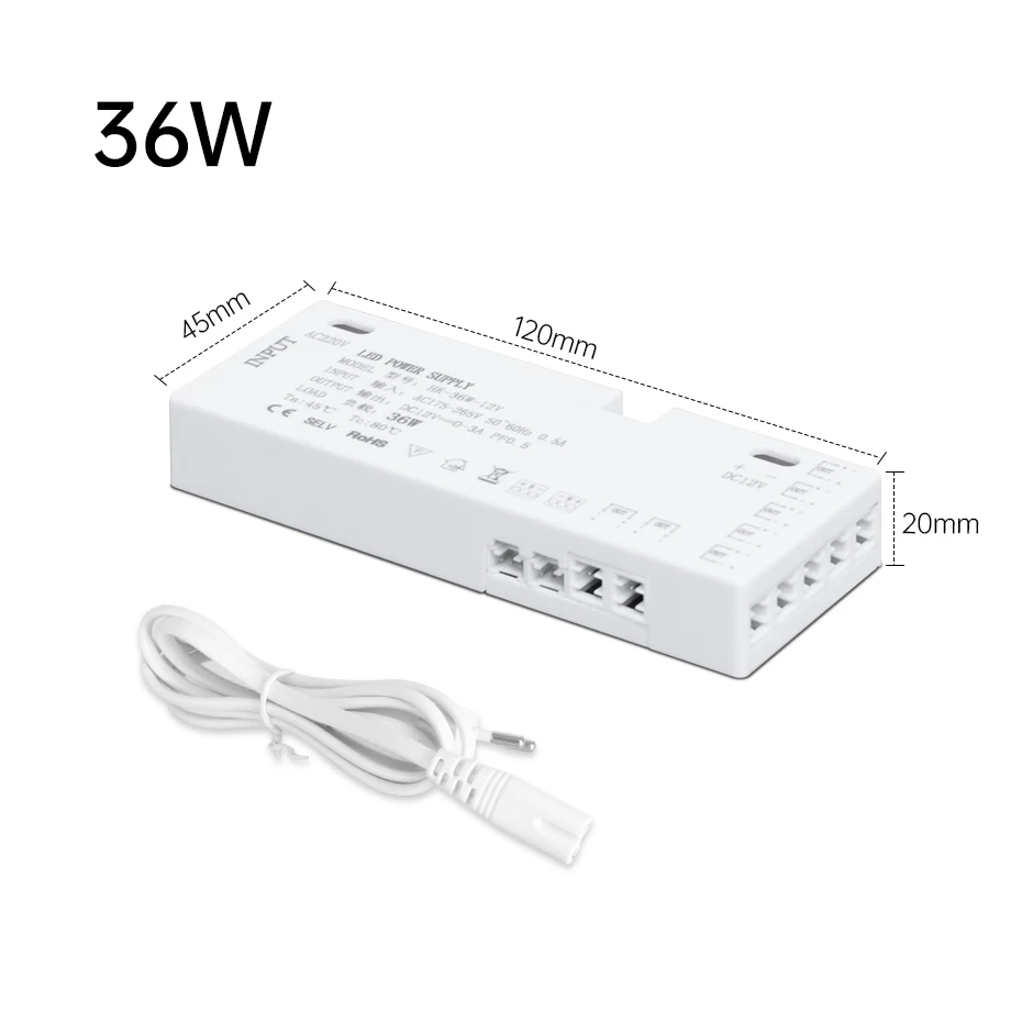 

FastDeng Трансформатор LED 220В 12В/24В 24-200Вт