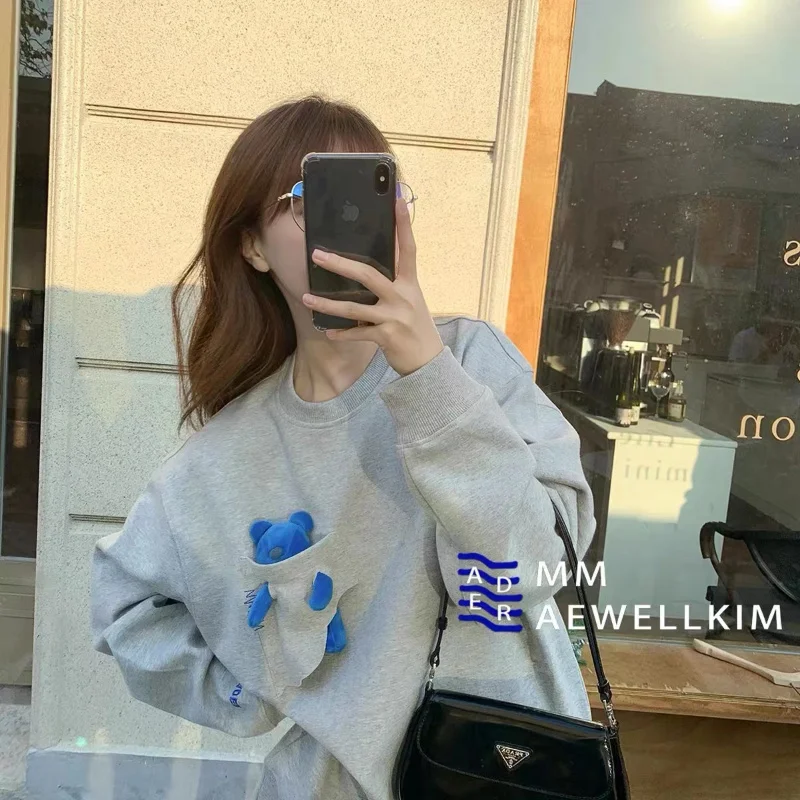 

Women ADER Clothing Wool Sweaters Men's 1:1 Oversized Casual Pullover Ader Error Women's Knitted Hoodies Korean style clothes