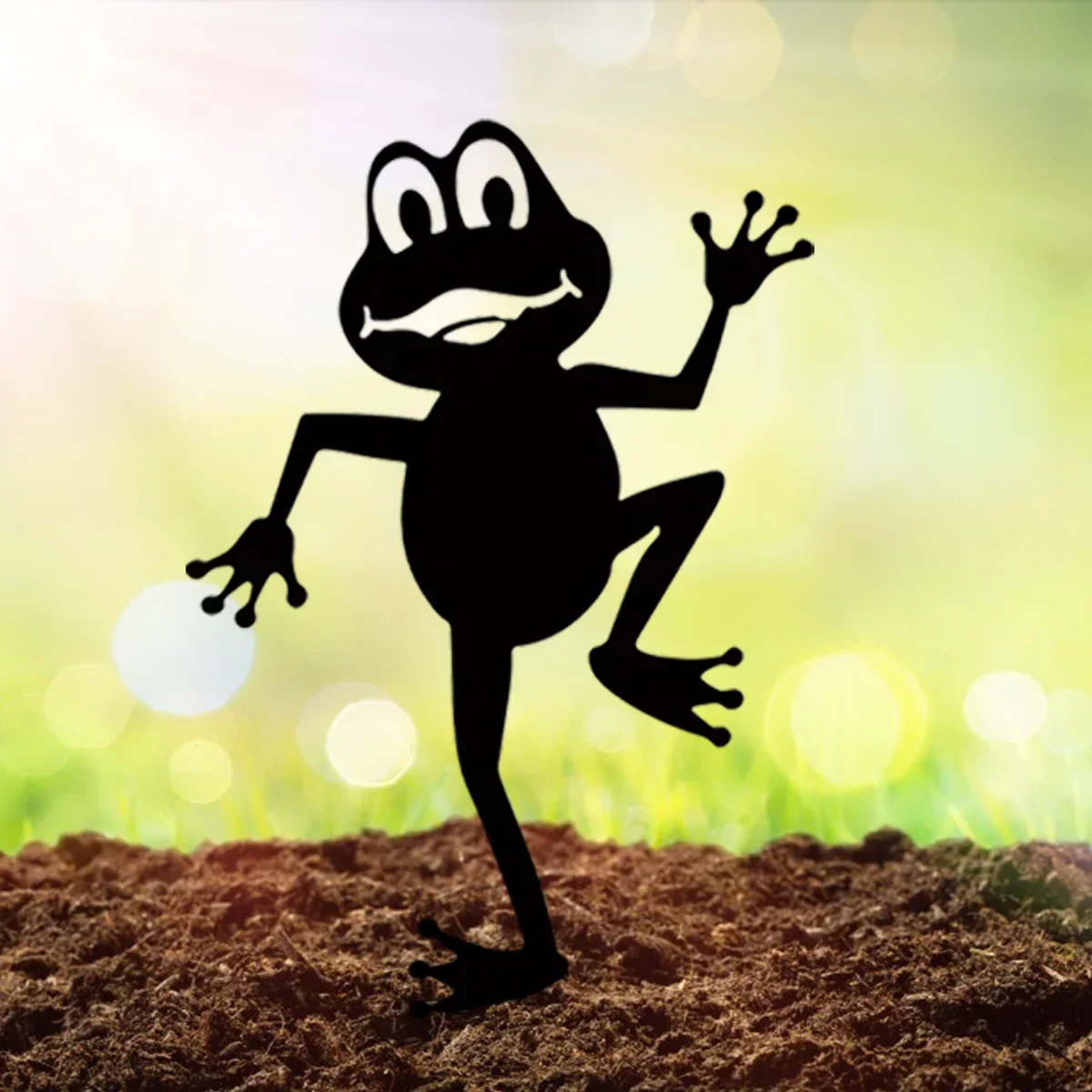 1 шт. металлические силуэты лягушек садовый декор лягушка забор Топпер садовые