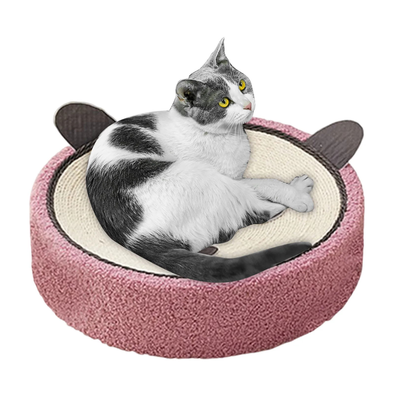 

Cat Beds for Indoor Cats Sisal Rope Cat Scratch Board Panda Pattern Multifunctional Interactive Cat Toys Cute Cat Scratcher