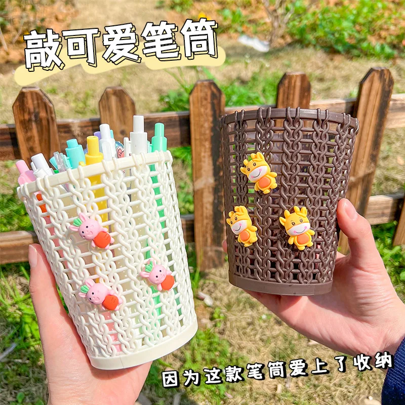 Acrylic pencil barrel stationery large capacity storage container creative DIY multifunctional office pencil container