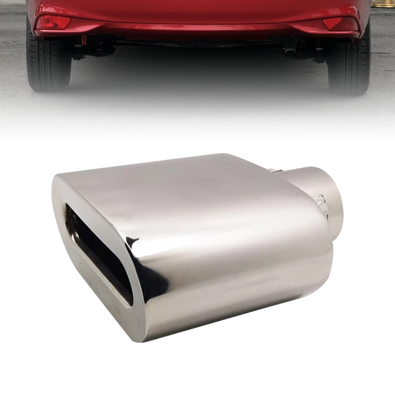 

Car exhaust pipe is suitable for dazzling Vios bright silver stainless steel muffler tail throat decoration tail throat