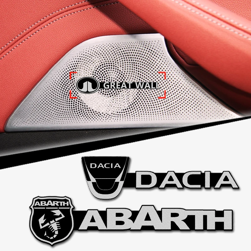 

2pcs Car Styling Speaker Aluminum 3D Sticker Sound Stickers for Audi A6 A5 Q7 S4 S5 A4 B8 B9 Q7 A4L 4m TT TTS RS Car Accessories