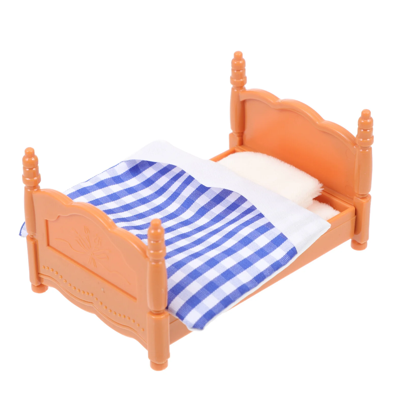 

Bed Model Mini House Kids Room Decor Miniature Furniture Models Cloth Crafts Toys