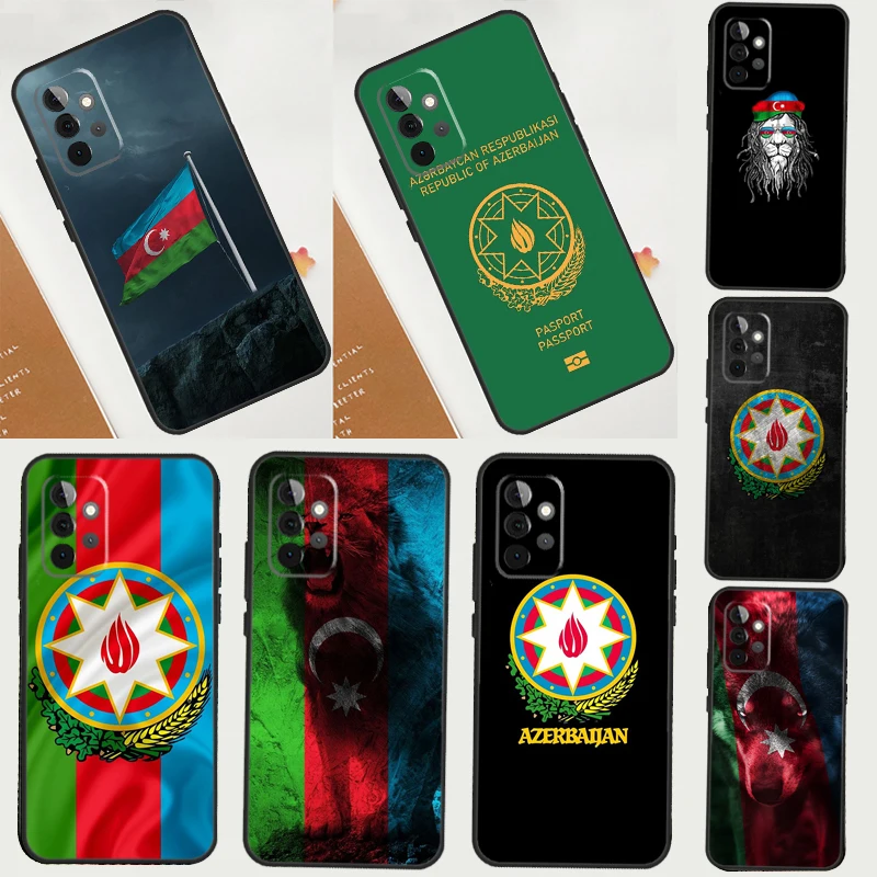 Чехол с флагом Азербайджана для Samsung Galaxy A51 A71 A50 A21S A52S A73 A53 A33 A13 A12 A52 A32 A22 задняя