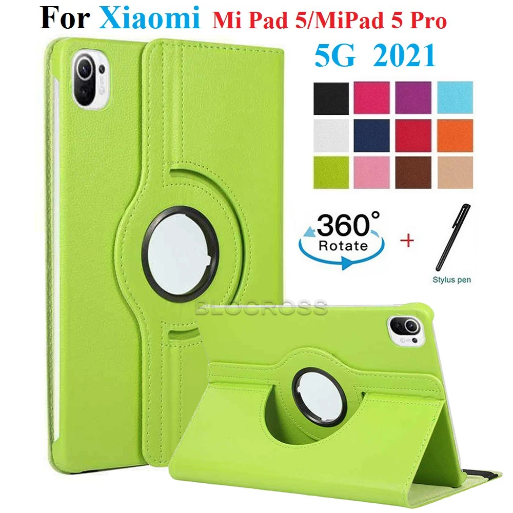 

For XiaoMi mipad 5 11 inch 5g Case 360 Rotating Universal PU Leather Case MiPad 5 Pro Funda Cover for Mi Pad 5 pro 11 2021 Shell